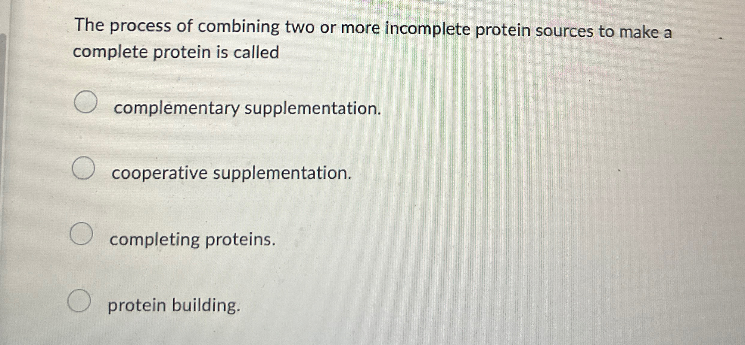 Solved The process of combining two or more incomplete | Chegg.com