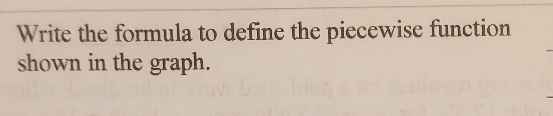 Solved Write the formula to define the piecewise function | Chegg.com
