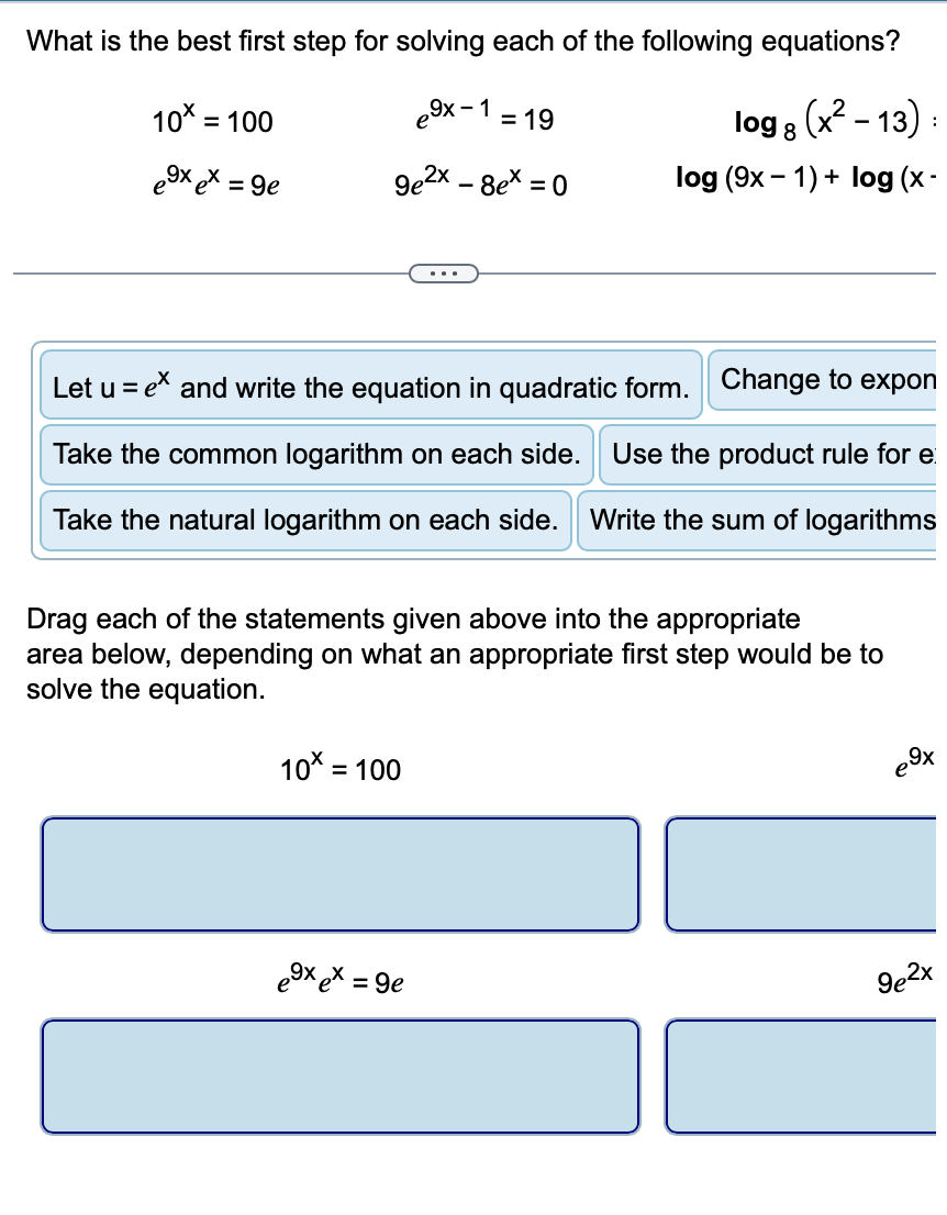 What is the best first step for solving each of the | Chegg.com