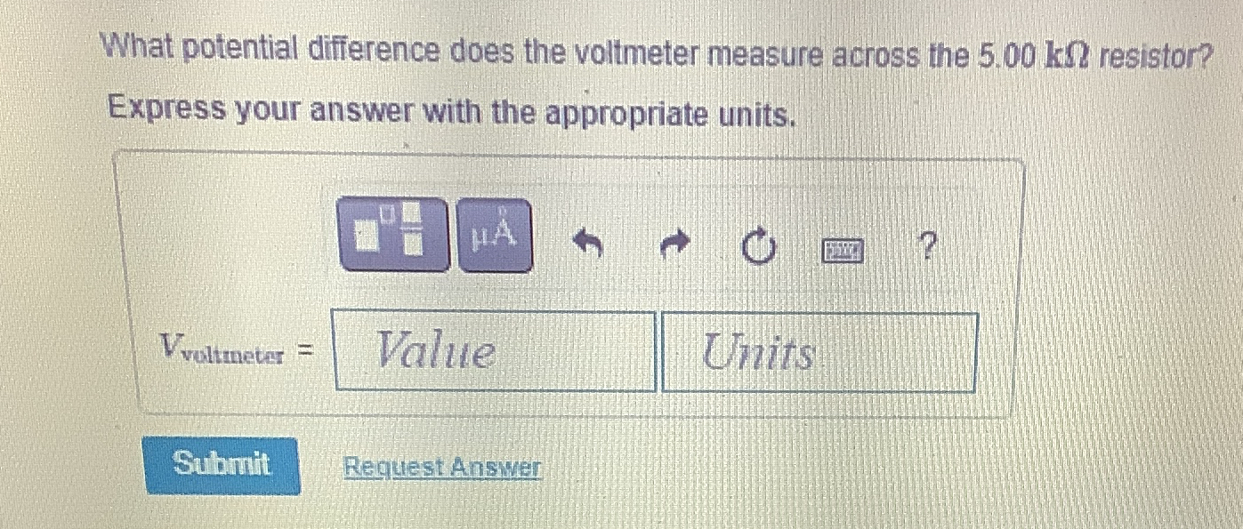 Solved What potential difference does the voltmeter measure | Chegg.com