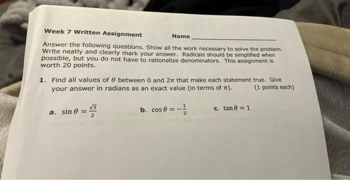 Solved Answer the following questions. Show all the work | Chegg.com