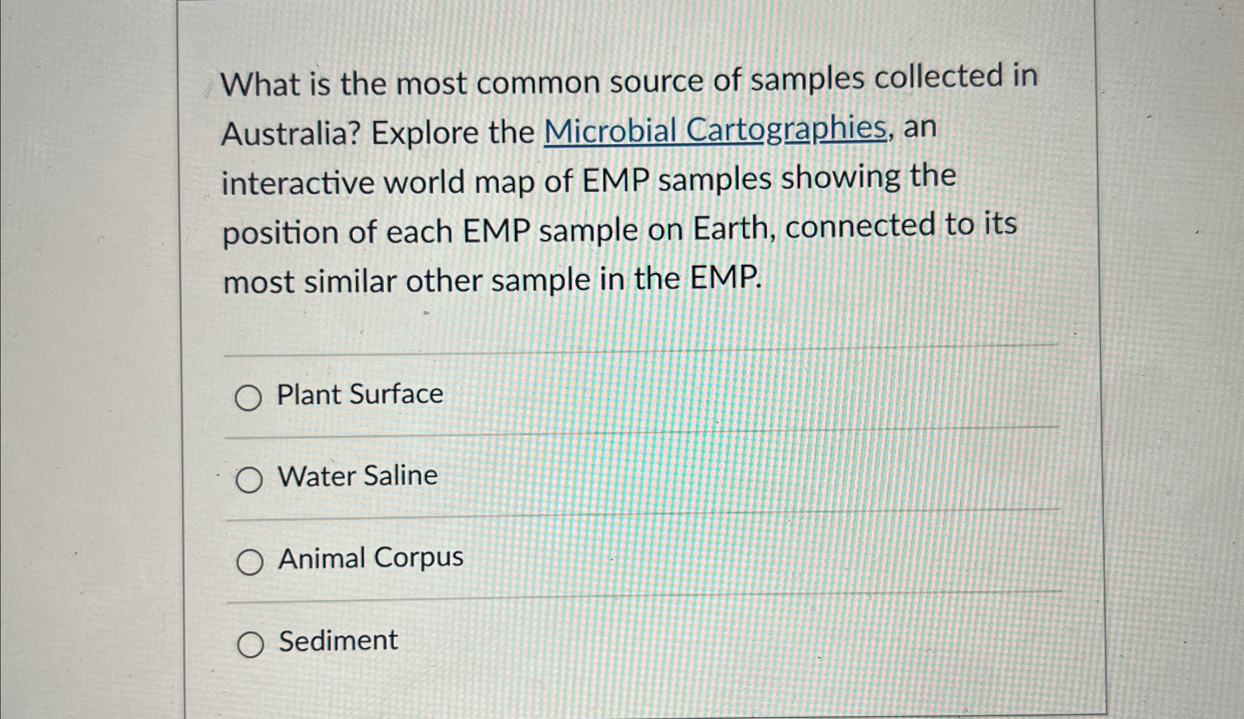 Solved What is the most common source of samples collected | Chegg.com