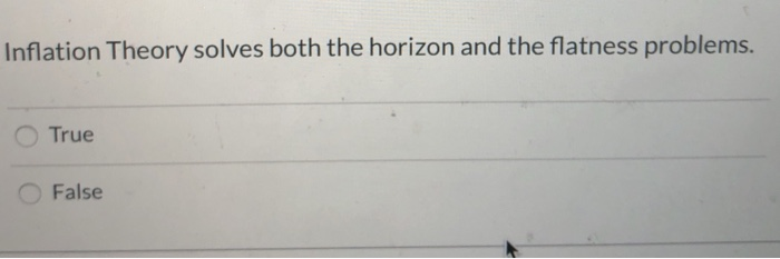 Solved Inflation Theory solves both the horizon and the | Chegg.com