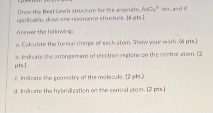 aso3 3 structure de Lewis