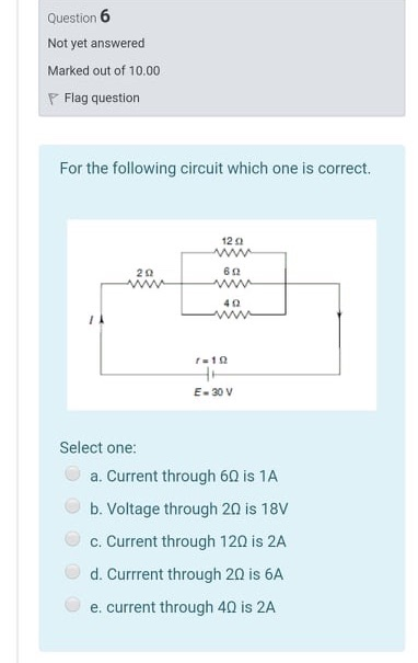 Solved Question 6 Not yet answered Marked out of 10.00 P | Chegg.com