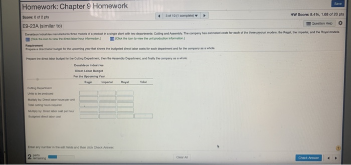 Solved Save Homework: Chapter 9 Homework Score: 0 of 2 pts 3 | Chegg.com