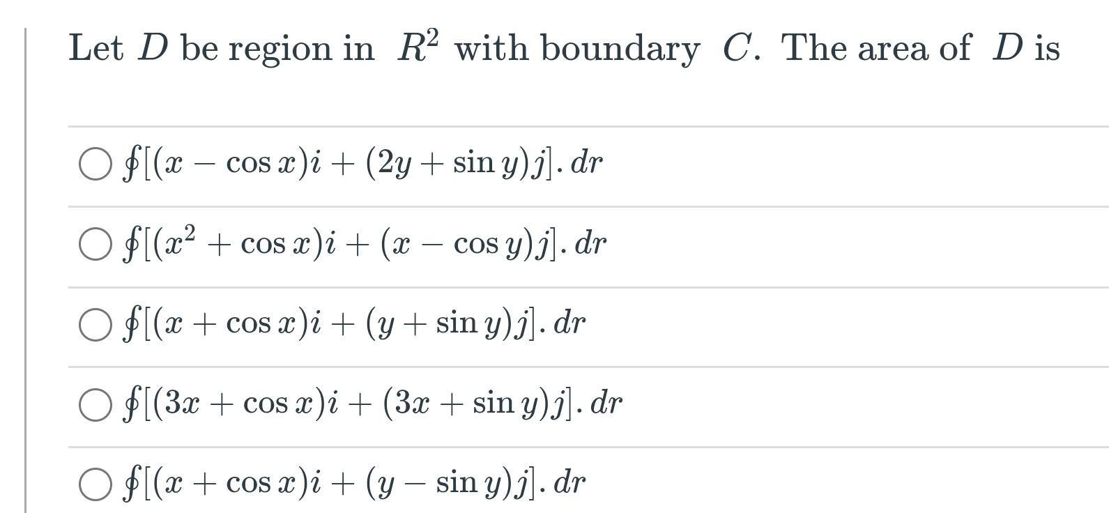 Solved Let D be region in R2 with boundary C. The area of D | Chegg.com