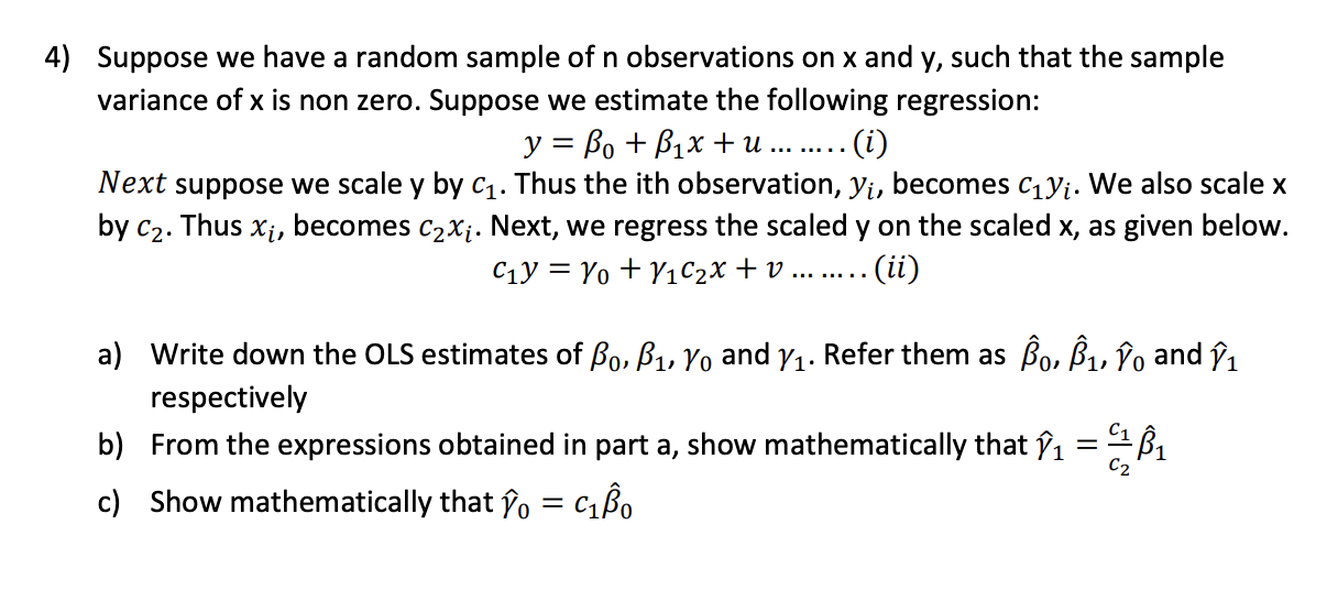 Solved Suppose we have a random sample of n ﻿observations on | Chegg.com
