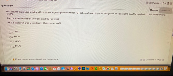 Solved Question 9 of 10 Question 9 10 points Save Answer | Chegg.com