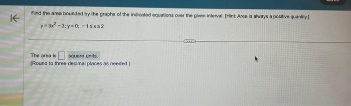 Find the area bounded by the graphs of the indicated equations over the given interval. [Hint: Area is always a positive quan