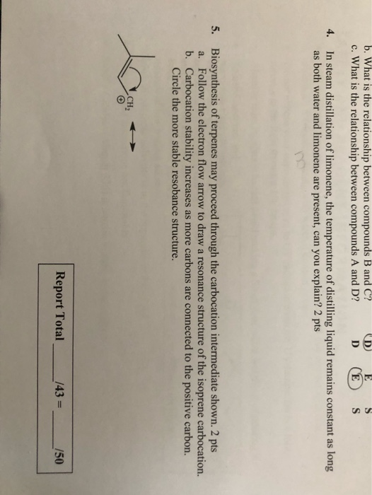 Solved b. What is the relationship between compounds B and | Chegg.com