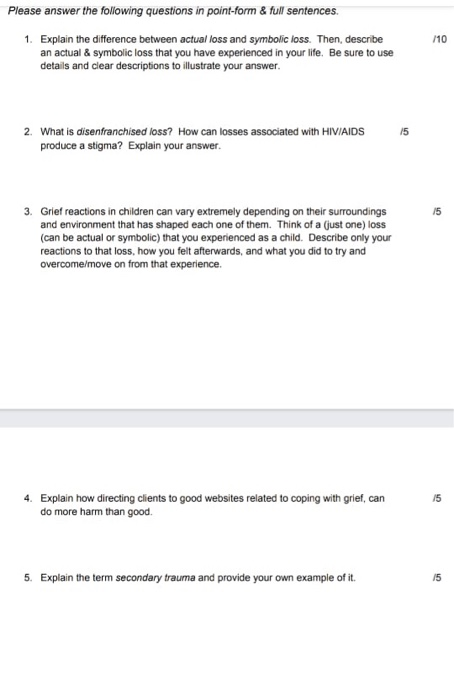 Please answer the following questions in point-form & | Chegg.com