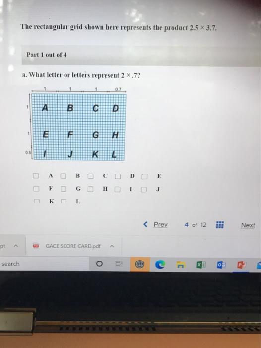 Solved The rectangular grid shown here represents the | Chegg.com