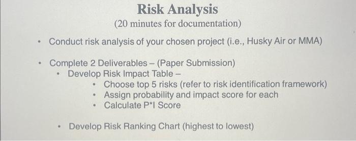 Solved Risk Analysis (20 minutes for documentation) - | Chegg.com