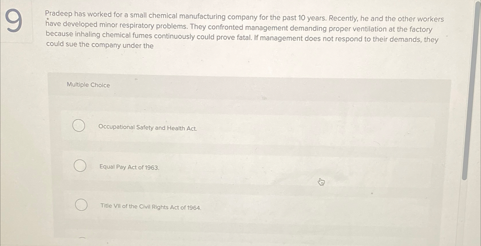 Solved Pradeep has worked for a small chemical manufacturing | Chegg.com