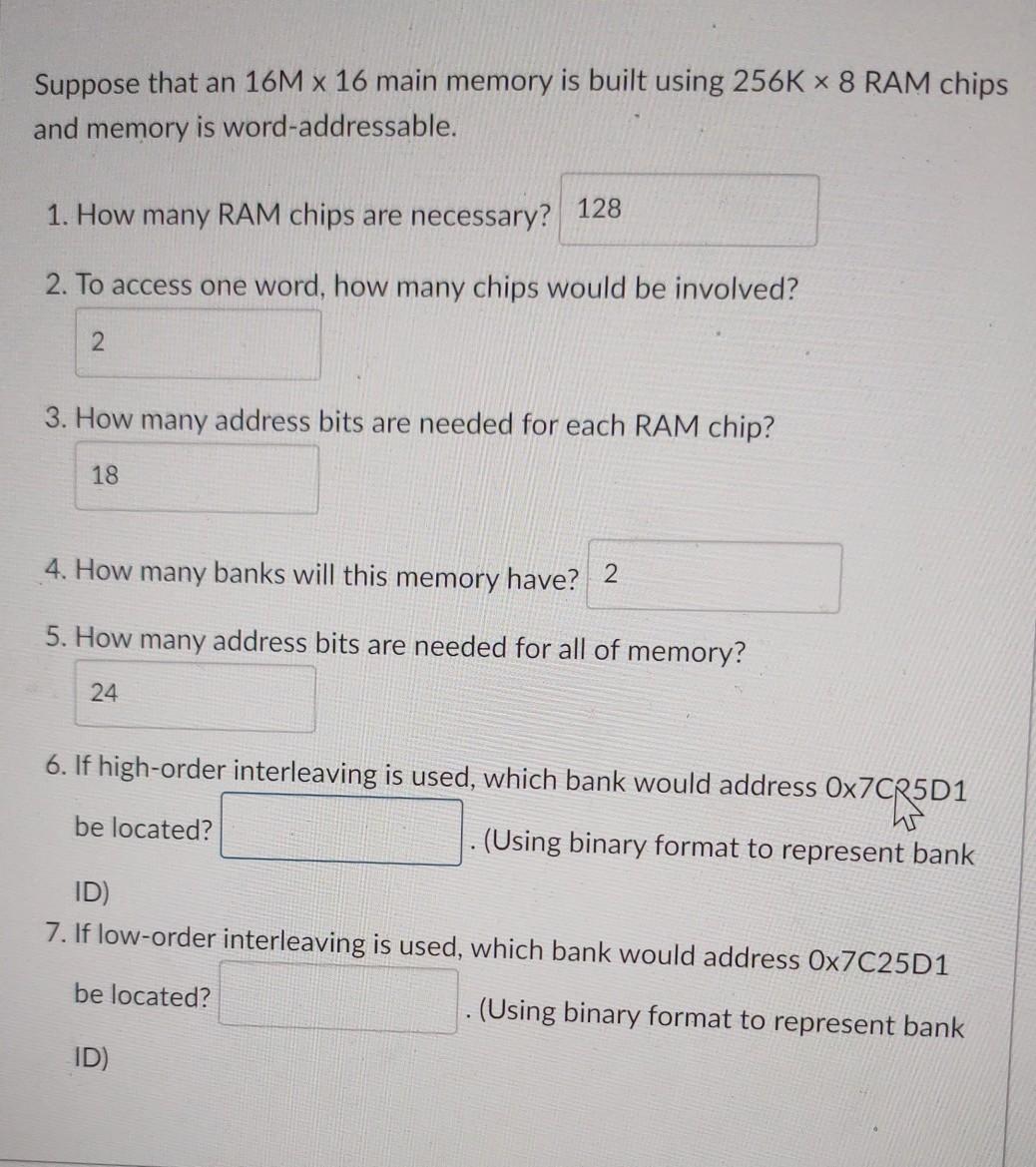 Solved Suppose that an 16M X 16 main memory is built using | Chegg.com