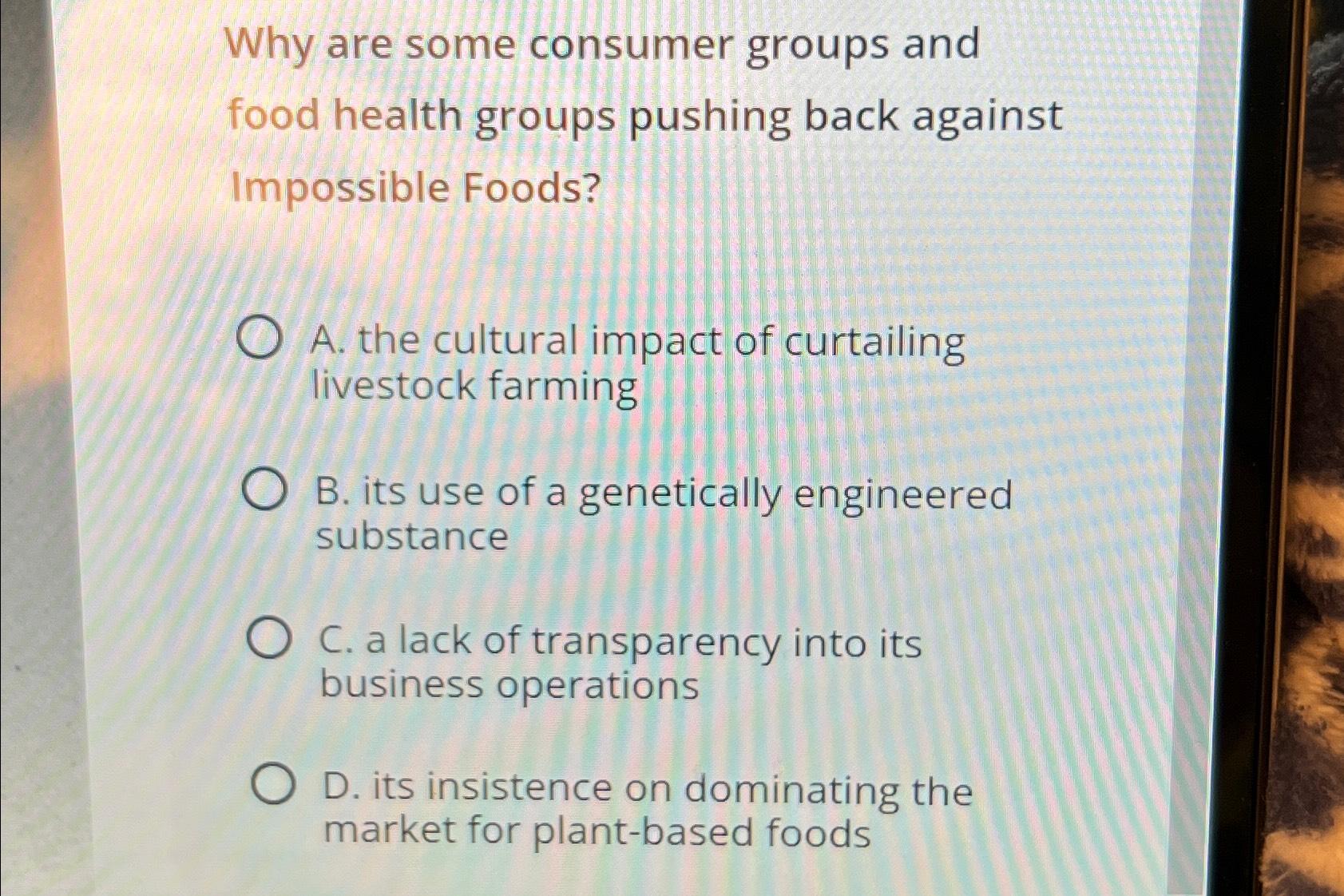 Solved Why are some consumer groups and food health groups | Chegg.com