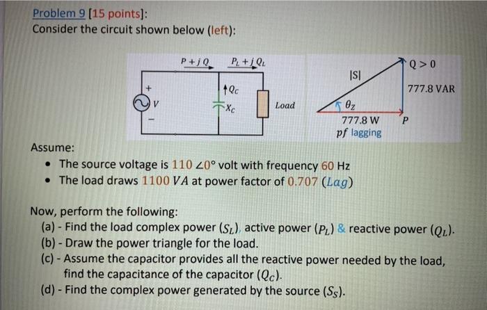 Solved Problem 9 (15 points]: Consider the circuit shown | Chegg.com