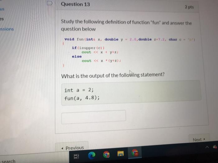 Solved Question 13 us 2 pts Study the following definition | Chegg.com