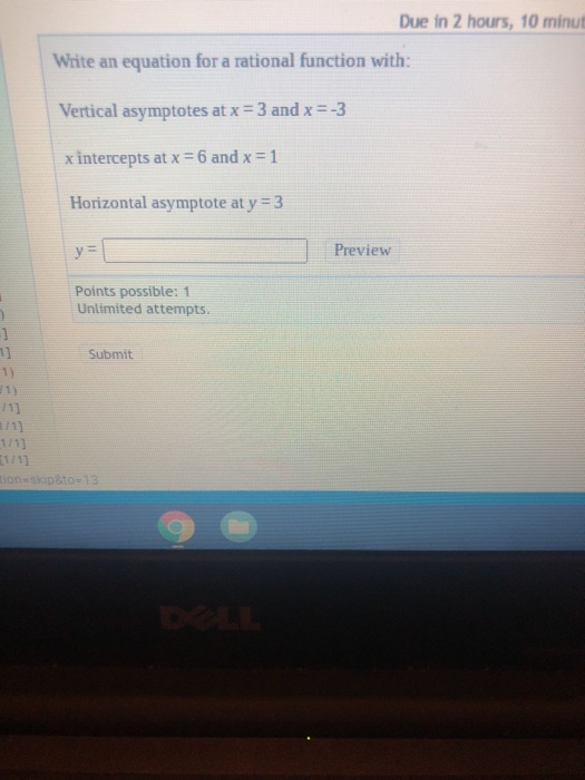 Solved Due in 2 hours, 10 minut Write an equation for a | Chegg.com