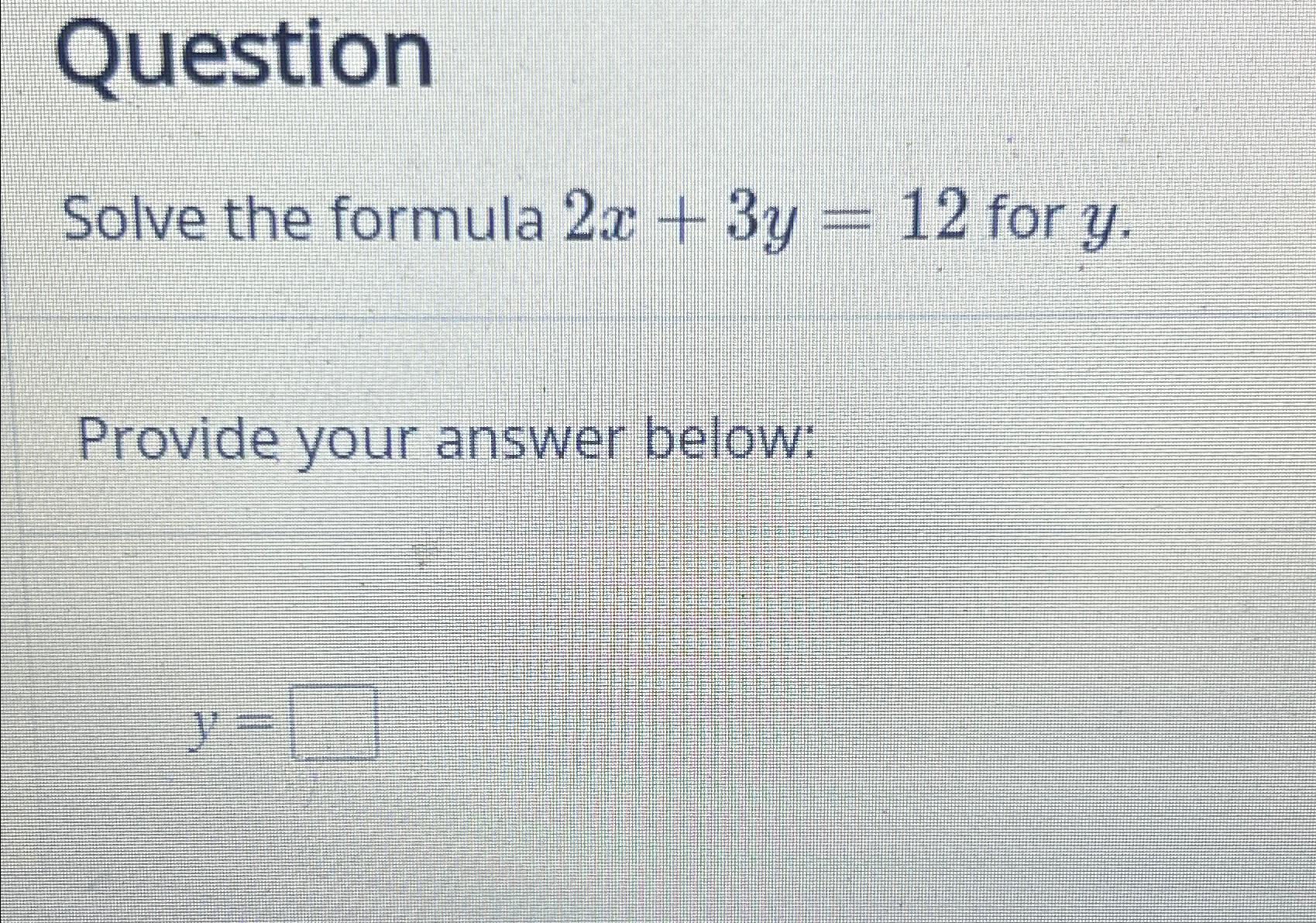 y 3x 12 answer