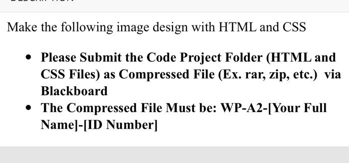 Make the following image design with HTML and CSS - | Chegg.com