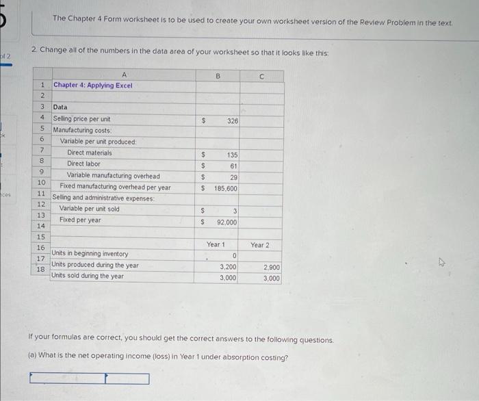 Solved The Chapter 4 Form Worksheet Is To Be Used To Create | Chegg.com