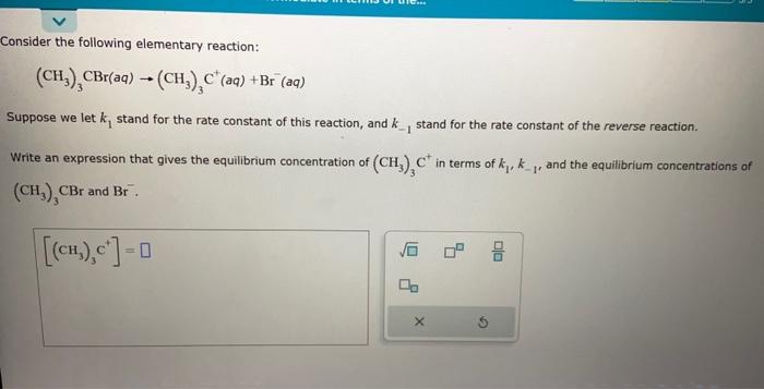 Solved Consider The Following Elementary Reaction: | Chegg.com