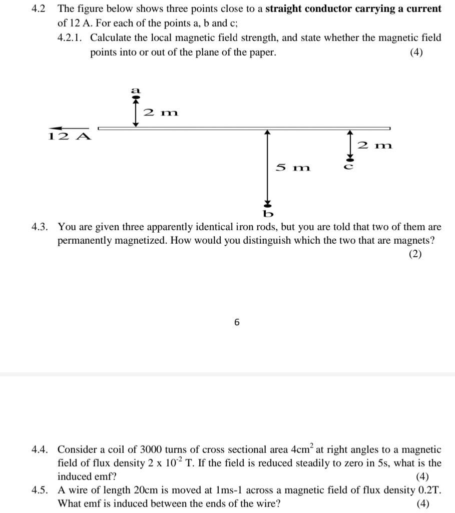 Solved 4.2 The figure below shows three points close to a | Chegg.com