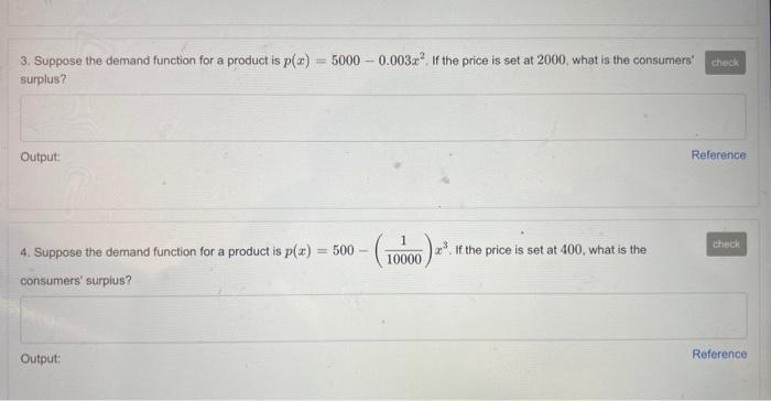 Solved 3. Suppose the demand function for a product is | Chegg.com