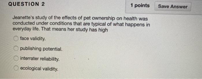 Solved QUESTION 8 1 points Save Answer When researchers | Chegg.com
