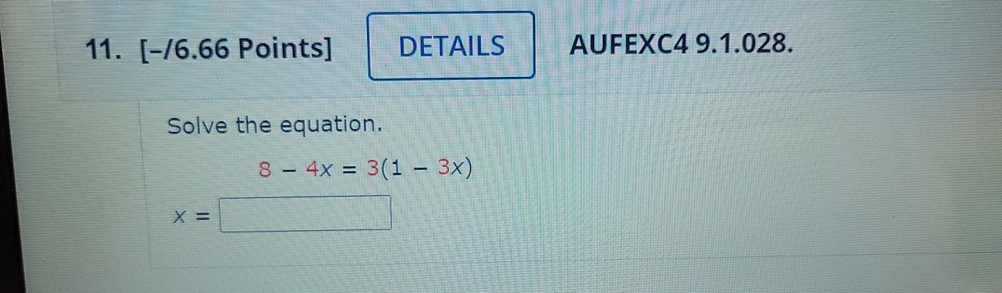 Solved 5 6 86 Points DETAILS AUFEXC4 13 3 013 MY NOTES Chegg
