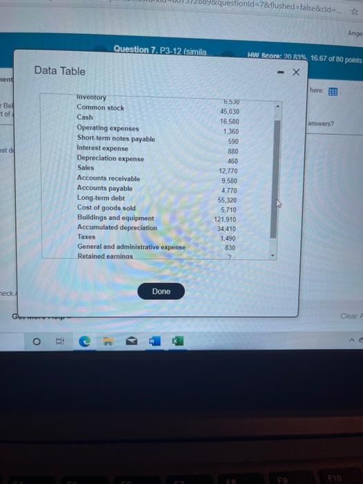 Solved - x Х Data Table (Click on the icon in order to copy | Chegg.com