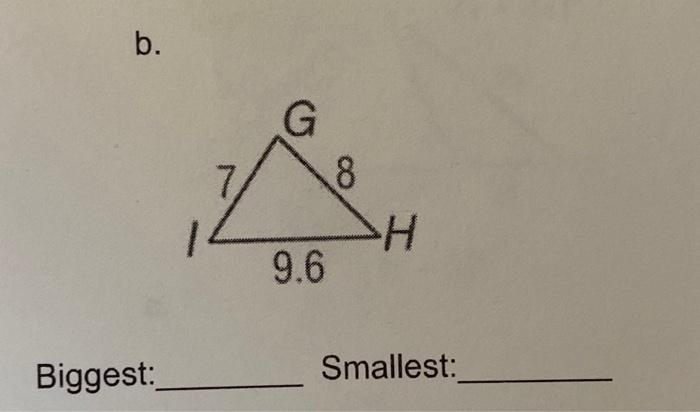 Solved B. Biggest: Smallest: | Chegg.com