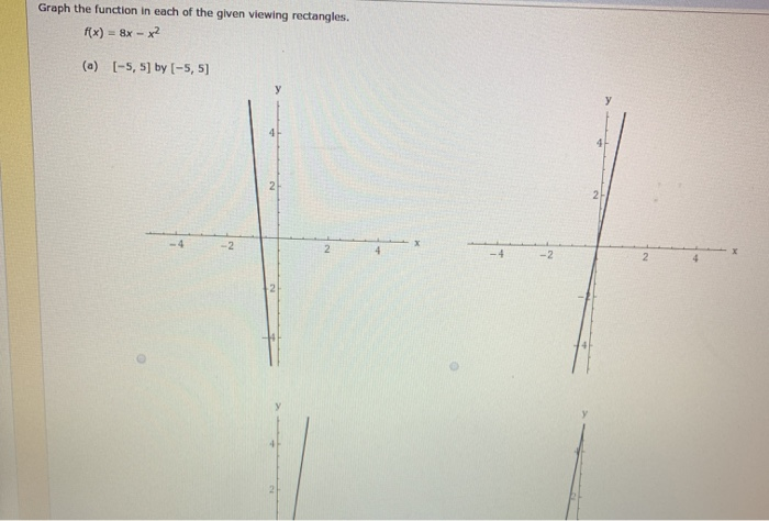 Solved Graph the function in each of the given viewing | Chegg.com