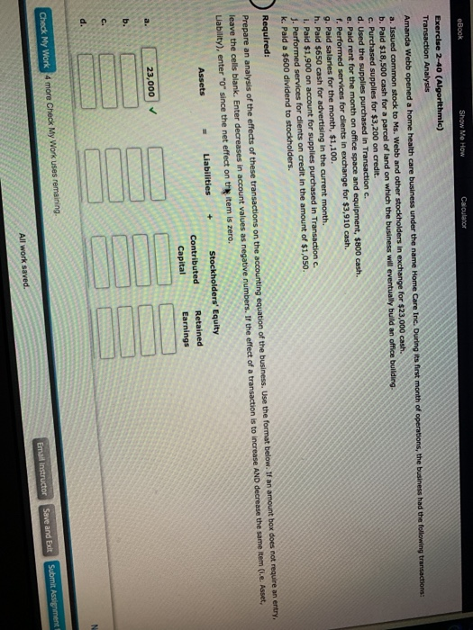 Solved eBook Show Me How Calculator Exercise 2-40 | Chegg.com