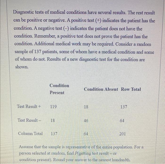 solved-diagnostic-tests-of-medical-conditions-have-several-chegg