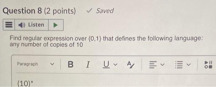 Solved Find Regular Expression Over {0,1} That Defines The | Chegg.com