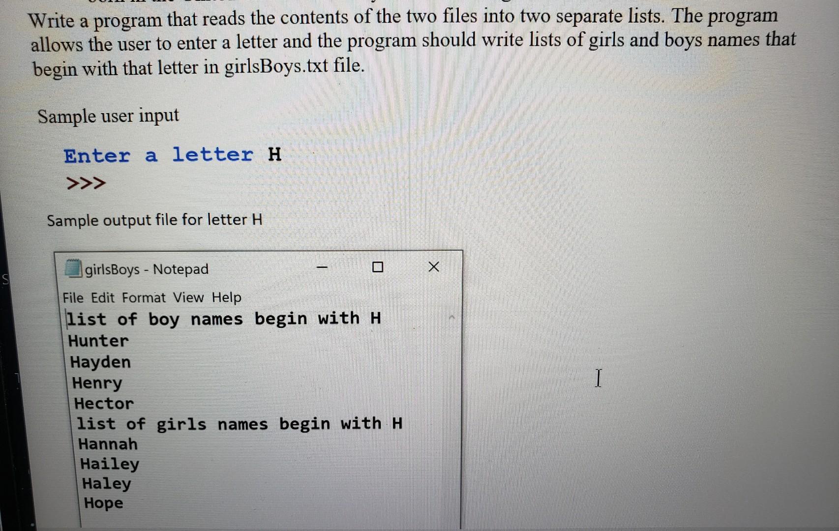 Solved Write a program that reads the contents of the two | Chegg.com