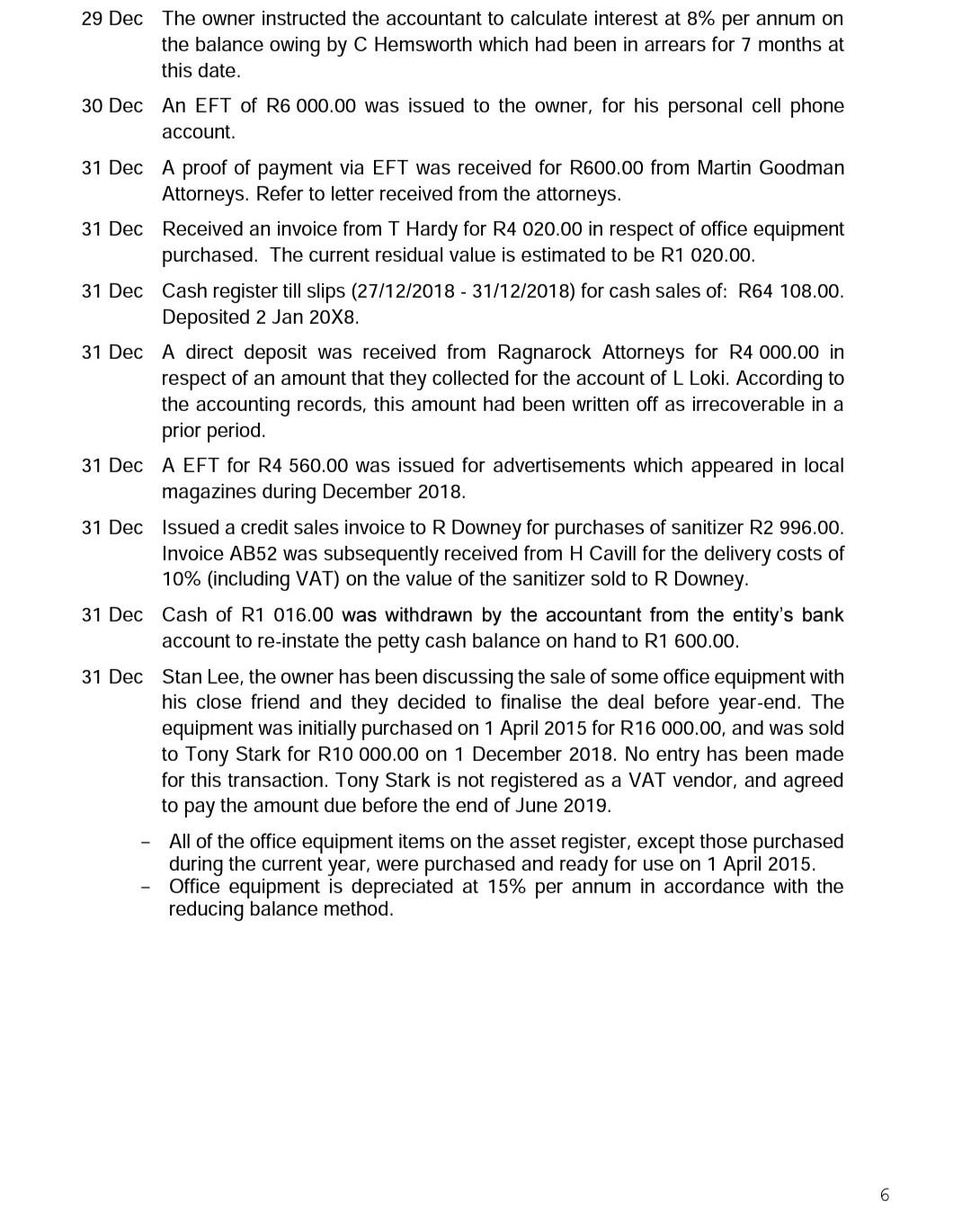 Complete the general journal, creditors and debtors