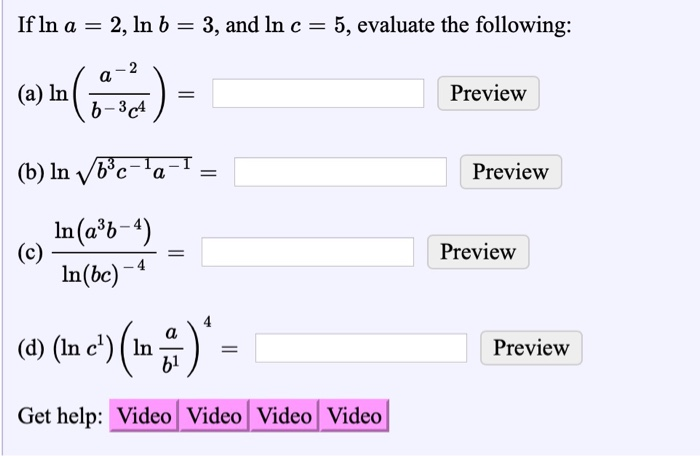 Solved The Expression Log Can Be Written In The Form A Chegg Com