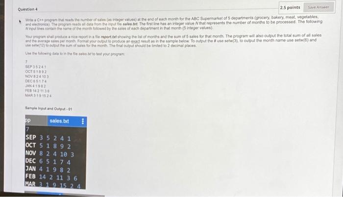 Solved Question 4 25 points Save Answer WC Breganates the | Chegg.com