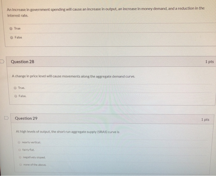 Solved An increase in government spending will cause an | Chegg.com