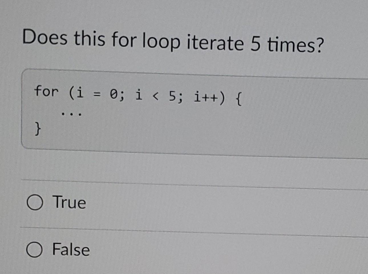 Solved Do These Loops Iterate The Same Number Of Times? For | Chegg.com