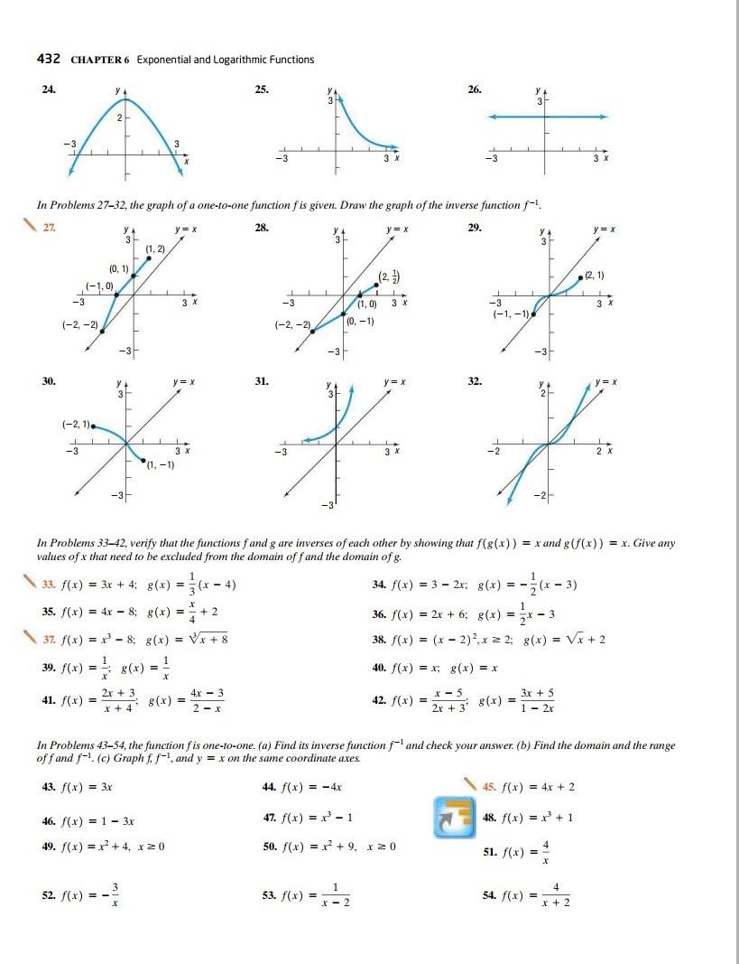 Solved 432 CHAPTER 6 Exponential and Logarithmic Functions | Chegg.com