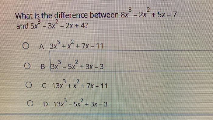 7 x 3 )- 2 x 5 )= 8