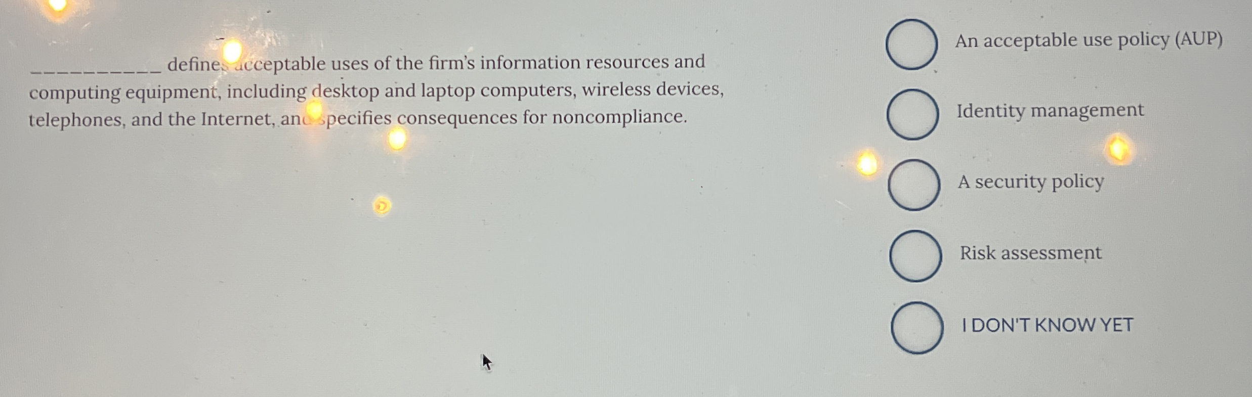 Solved q, ﻿define acceptable uses of the firm's information