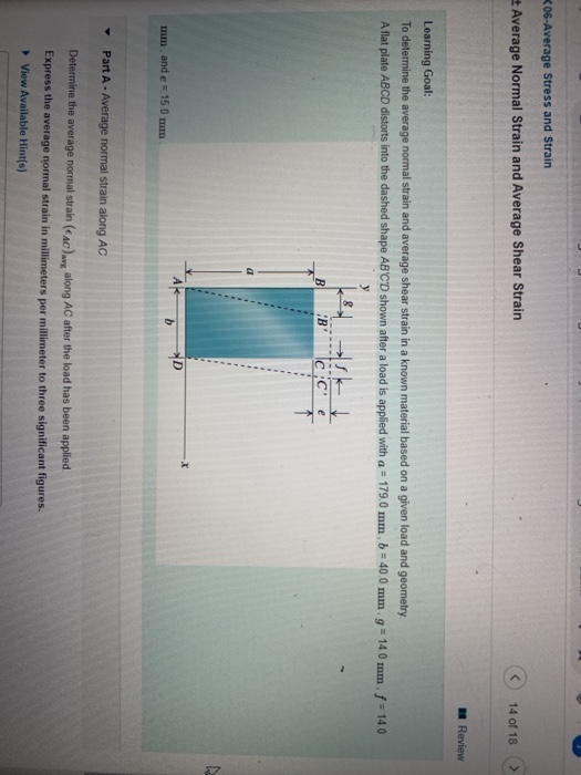Solved 06-Average Stress and Strain Average Normal Strain | Chegg.com