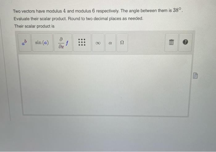 Solved 8 Find the modulus of the vector Type an exact | Chegg.com