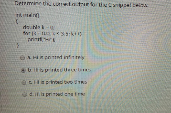 Solved For the snippet code below, what is the condition | Chegg.com